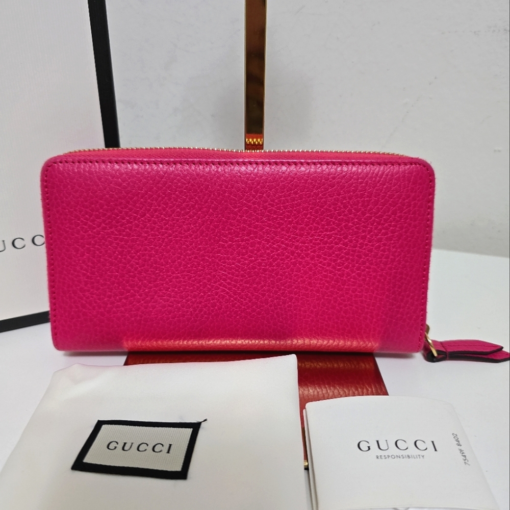 Gucci GG Marmont zip-around Zip-Around Wallet Pink - Picture 5 of 5